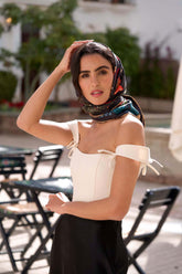 The Moon Butterfly Silk Square Scarf