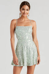 Julianna Sleeveless Sequin Party Dress