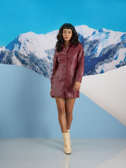 Kyra PU Weave Dress