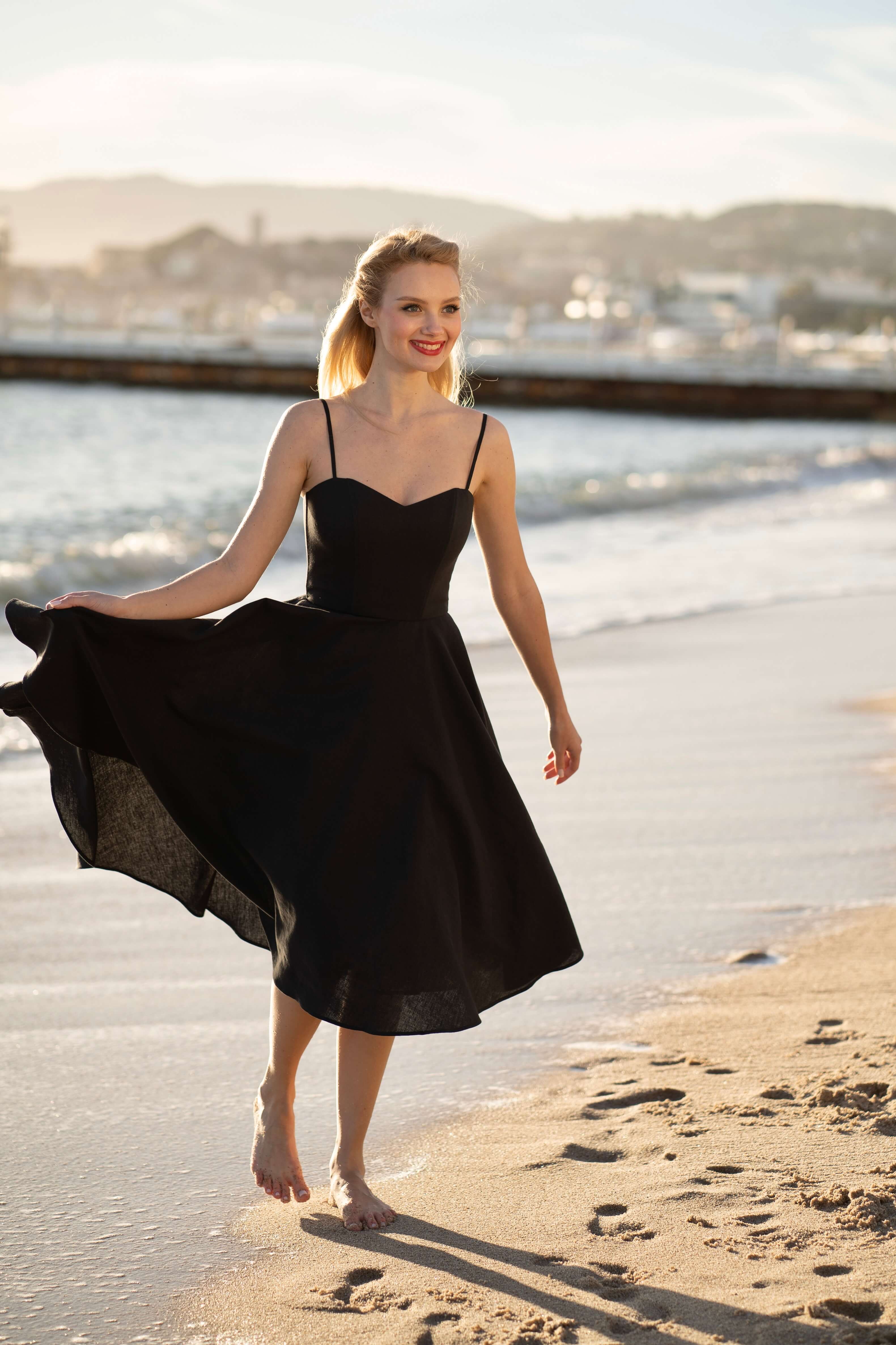 Bardot Linen Dress