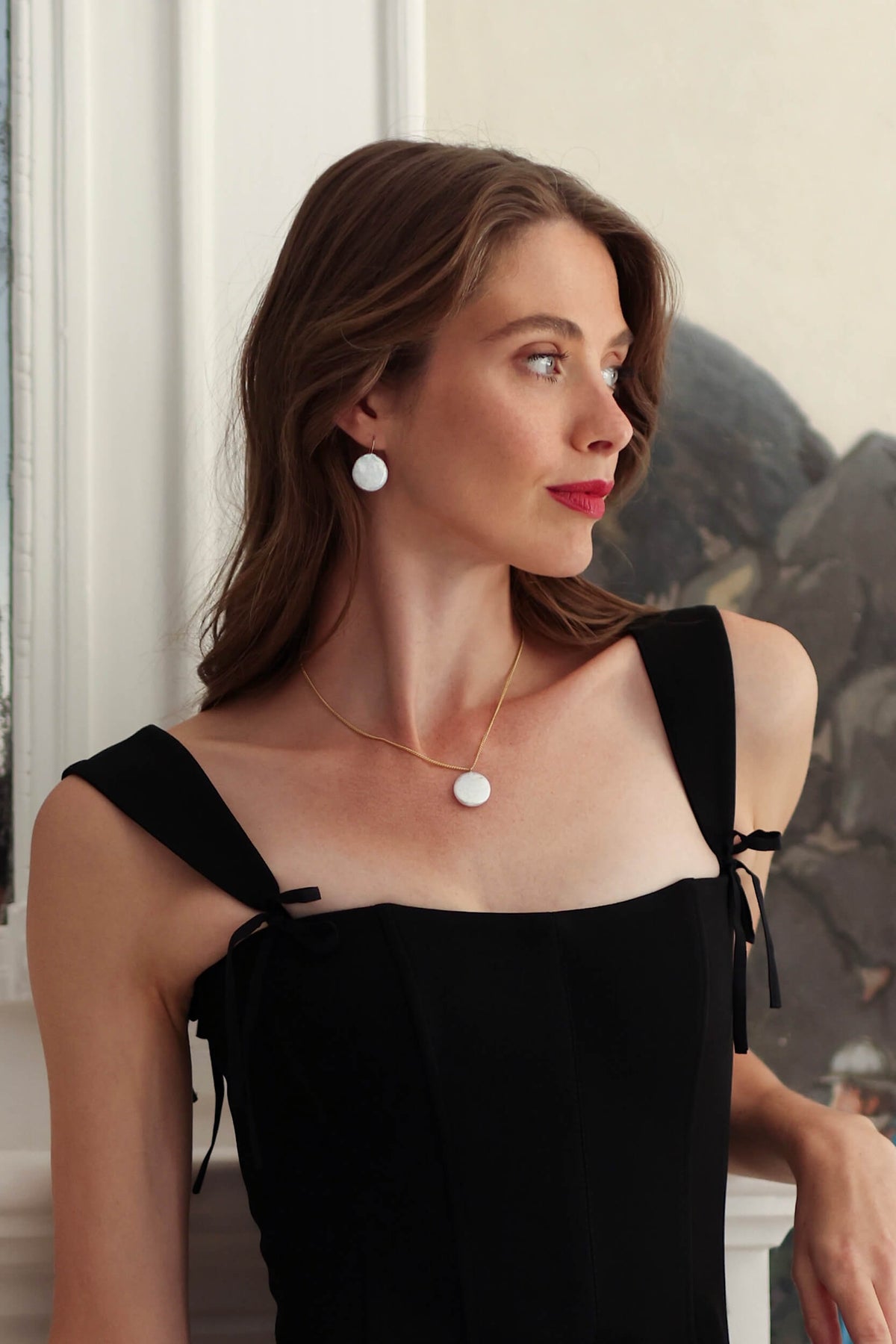 Clair de Lune Pearl Earrings