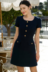 Dina Cotton Tweed Dress