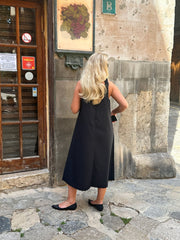 Breezy Embroidered Dress Black