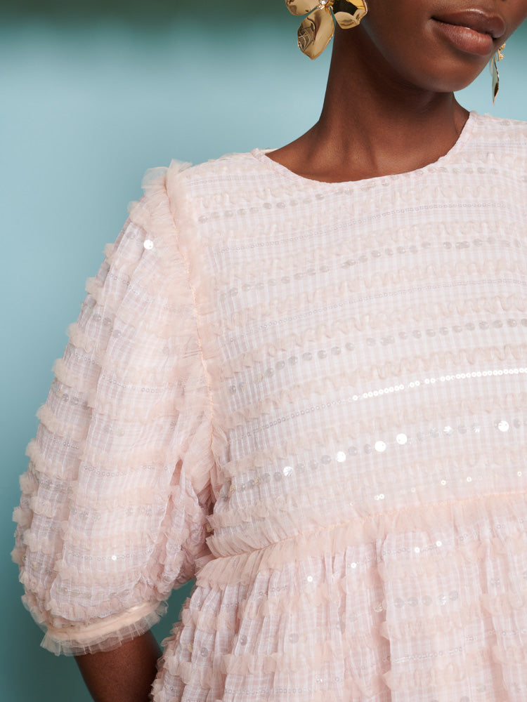 Rhubarb Sequin Mini Dress