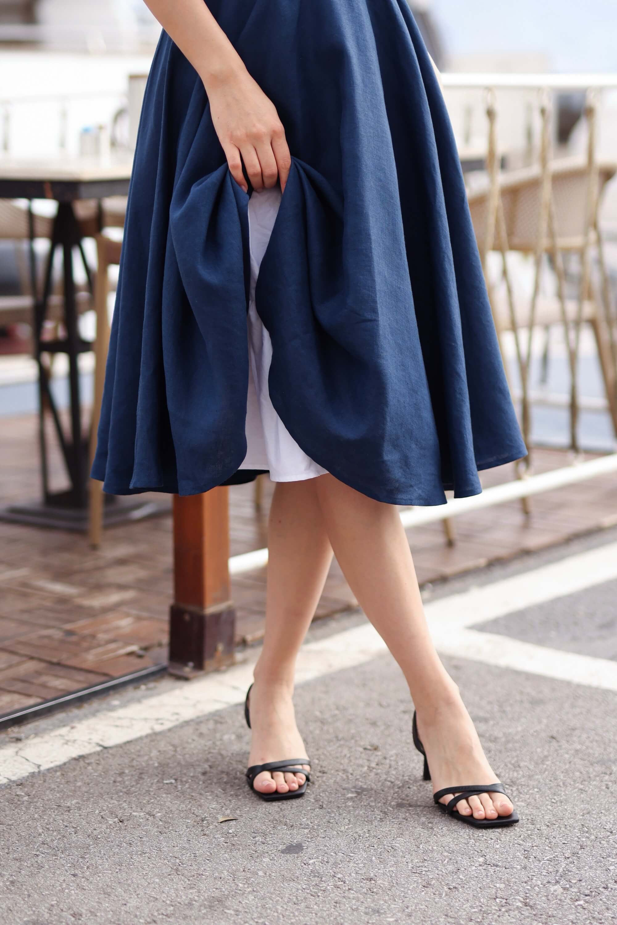 Bardot Linen Dress