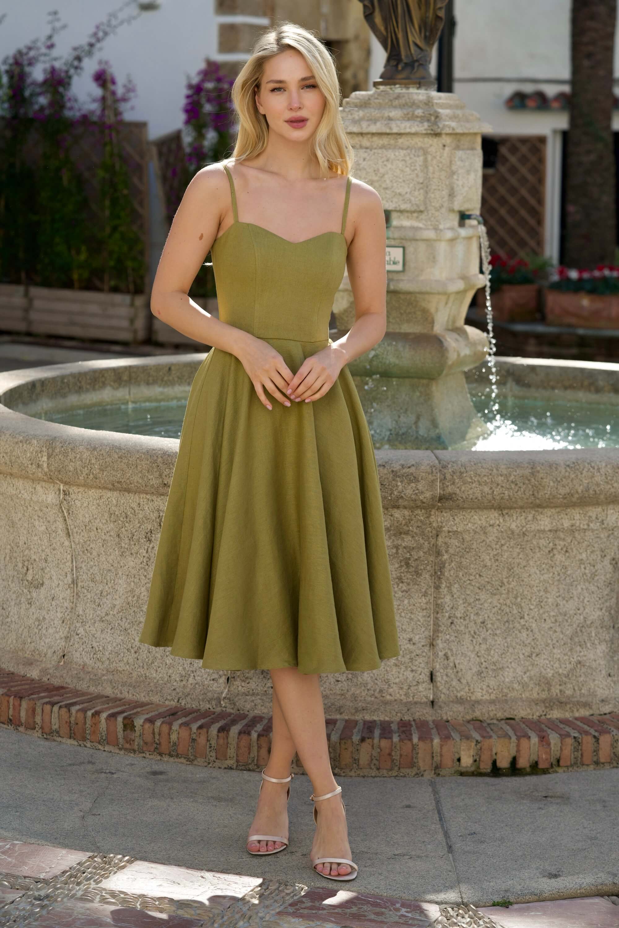 Bardot Linen Dress